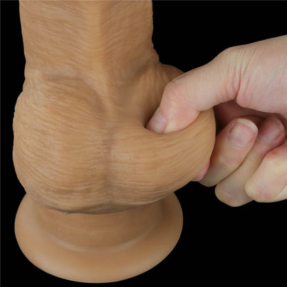 12-Dildo realistyczne dwuwarstwowe silikonowe z uchwytem Lovetoy 32 cm-12