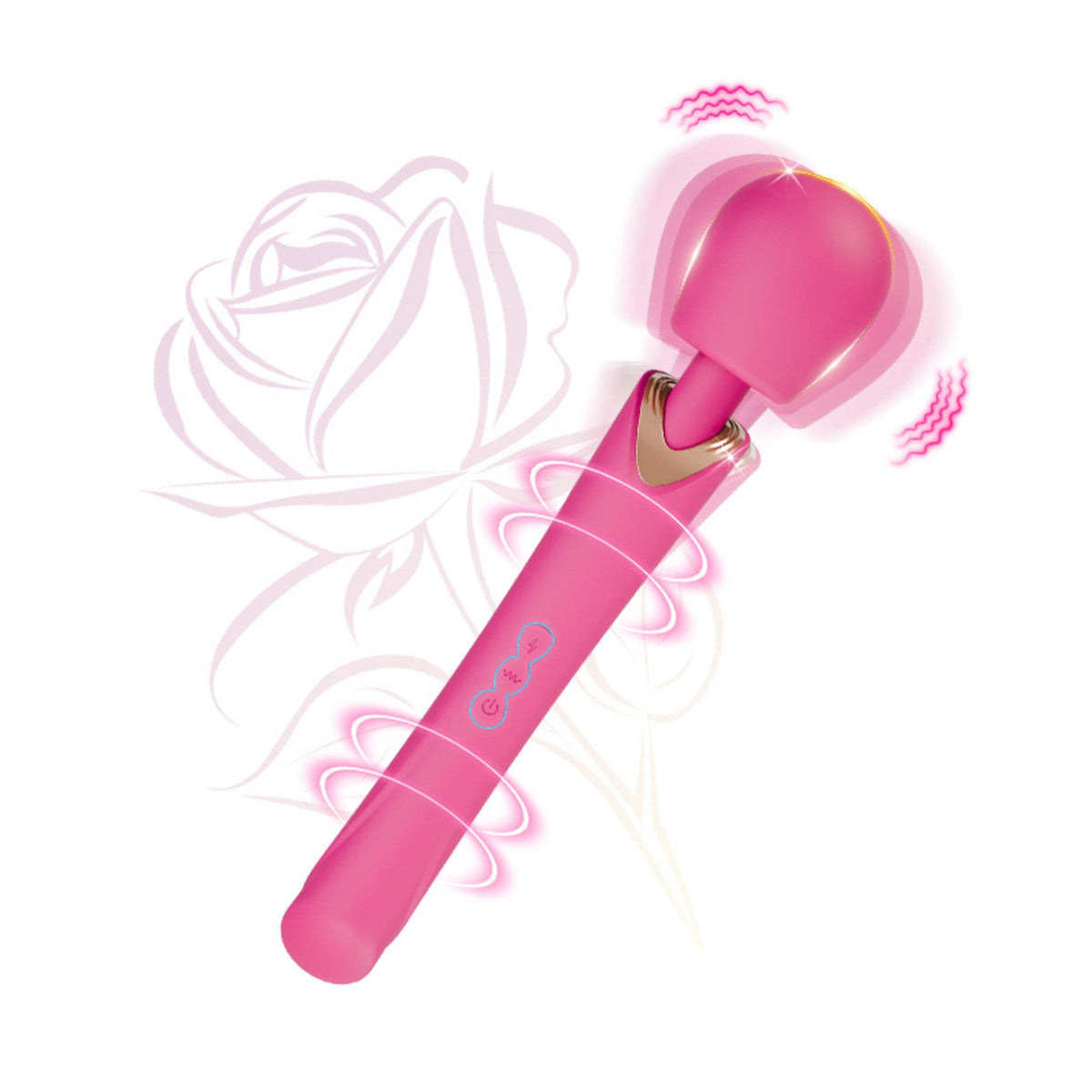 10-Masażer wibracyjny Perfect Wand różowy silikonowy USB-10
