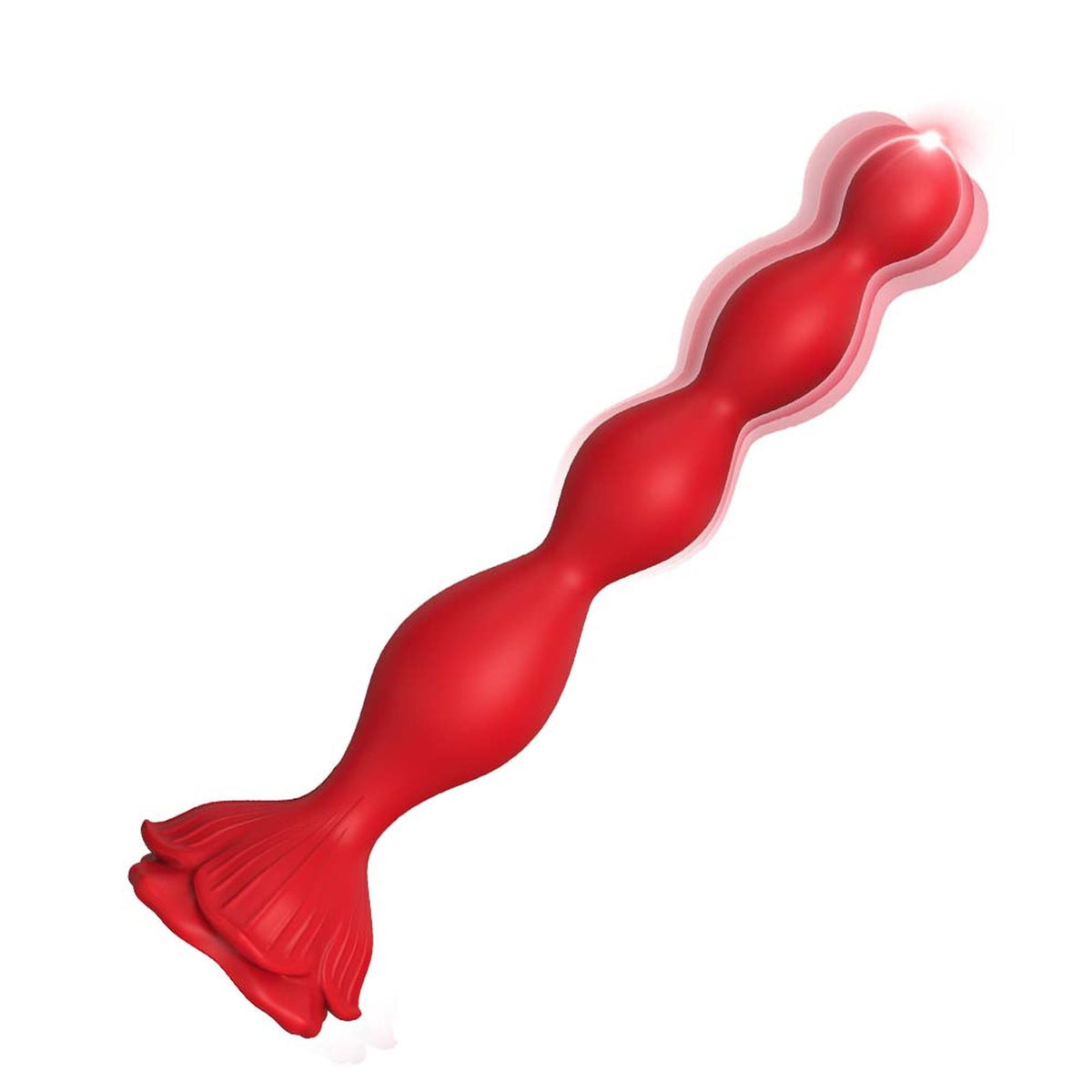 12-Wibrujący korek analny Rosestick czerwony USB 9 funkcji 10 cm-12