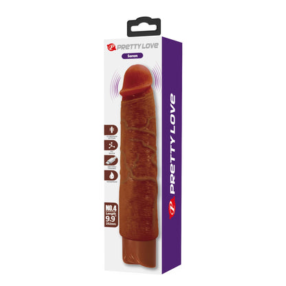 10-Realistyczny wibrator dildo Pretty Love Soren brązowy USB-10