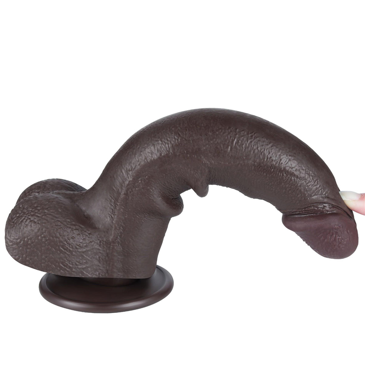 11-8.5'' Sliding Skin Dual Layer Dong Black-11