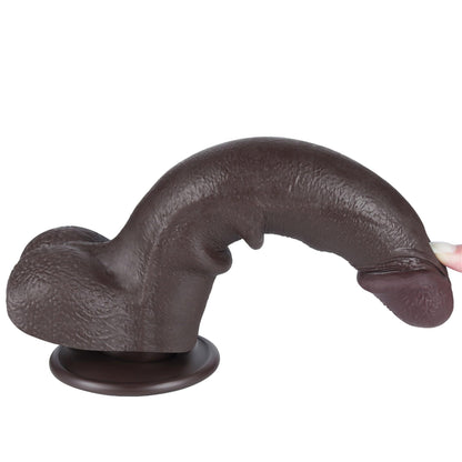 11-8.5'' Sliding Skin Dual Layer Dong Black-11