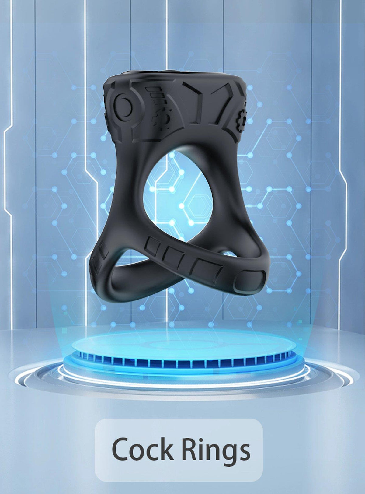 11-Pierścień wibrujący Mechay Black B Series Joy silikonowy USB 9 funkcji-11