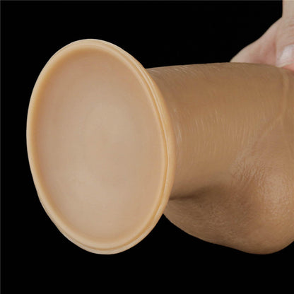12-Dildo realistyczne dwuwarstwowe silikonowe z uchwytem Lovetoy 25cm-12