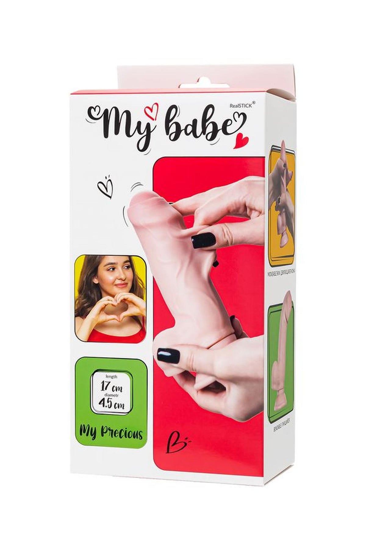 13-Dildo realistyczne My Babe by RealStick cieliste TPE 17 cm-13
