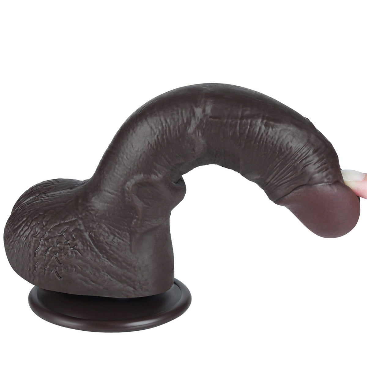 12-7.5'' Sliding Skin Dual Layer Dong Black-12