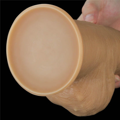 11-Dildo realistyczne dwuwarstwowe silikonowe z uchwytem Lovetoy 32 cm-11