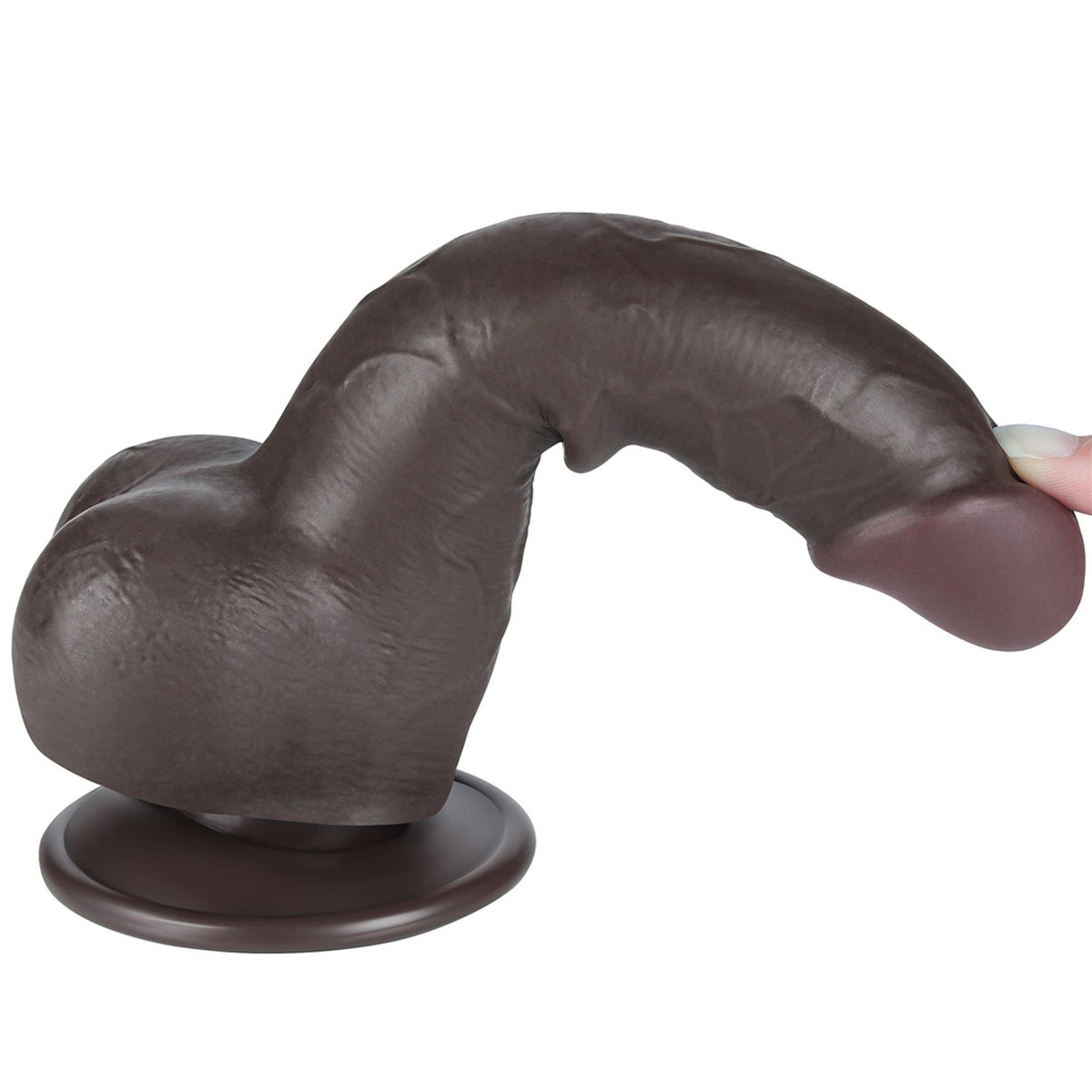 12-7.5'' Sliding Skin Dual Layer Dong Black-12