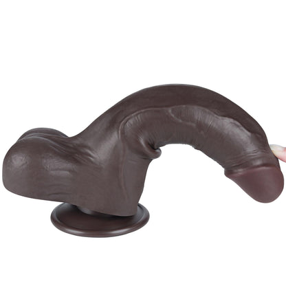 11-8.5'' Sliding Skin Dual Layer Dong Black-11