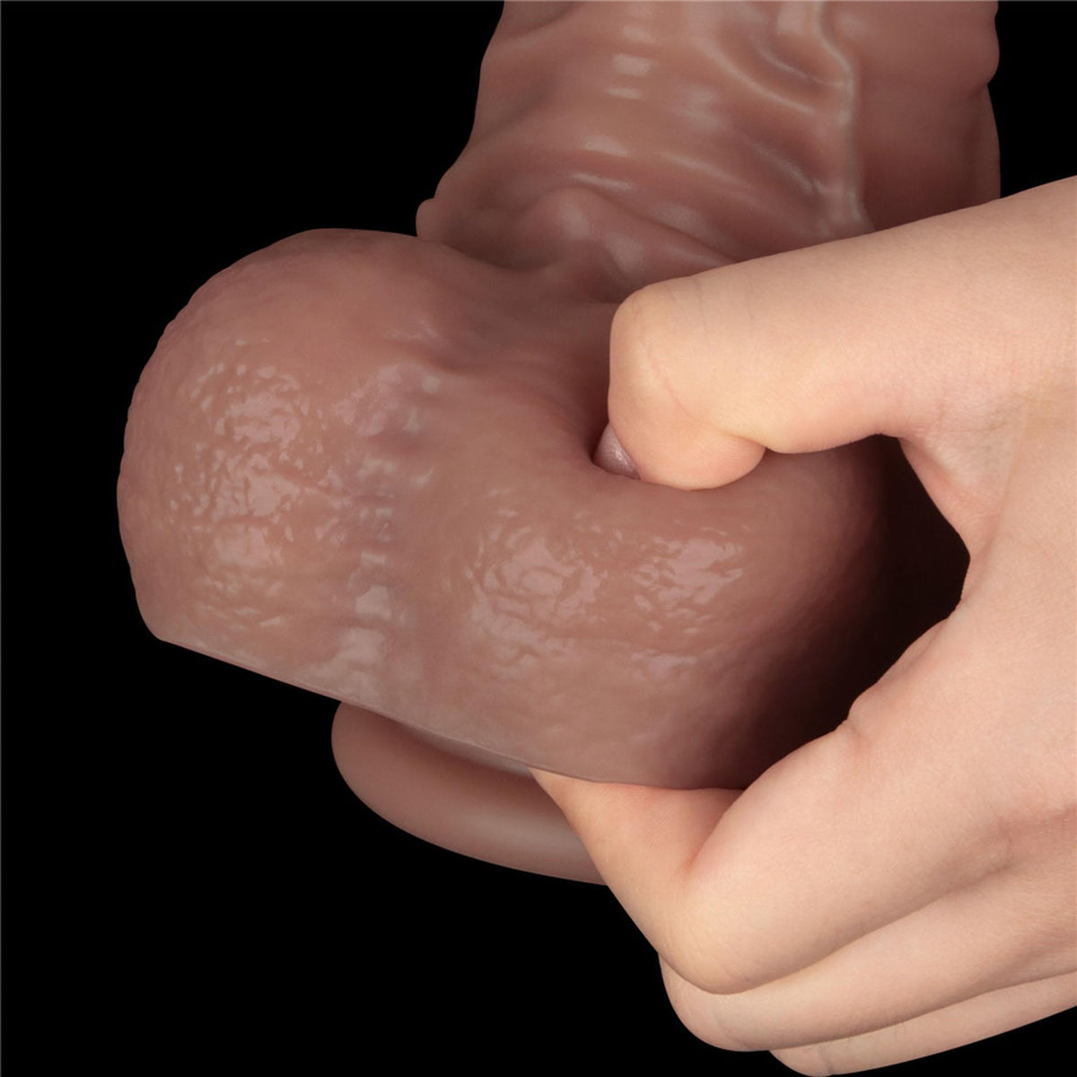 18-16'' Dual Layered Bendable Silicone Cock XXL(Flesh)-18