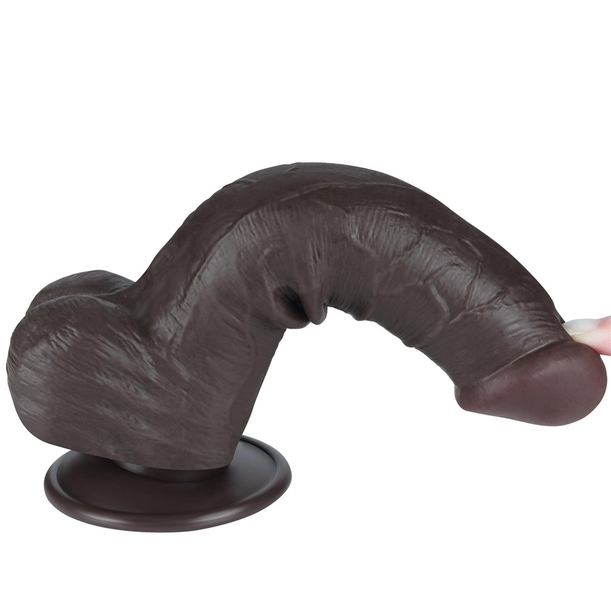 12-8'' Sliding Skin Dual Layer Dong Black-12