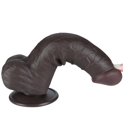 12-8'' Sliding Skin Dual Layer Dong Black-12
