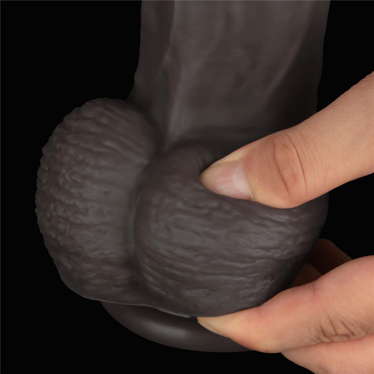 11-14.5'' Dual Layered Bendable Silicone Cock XXL(Black)-11