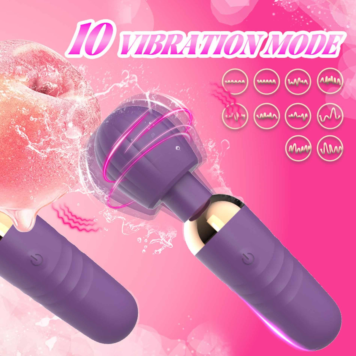 11-Stymulator łechtaczki silikonowy Little Fairy Wand fioletowy 14 cm-11