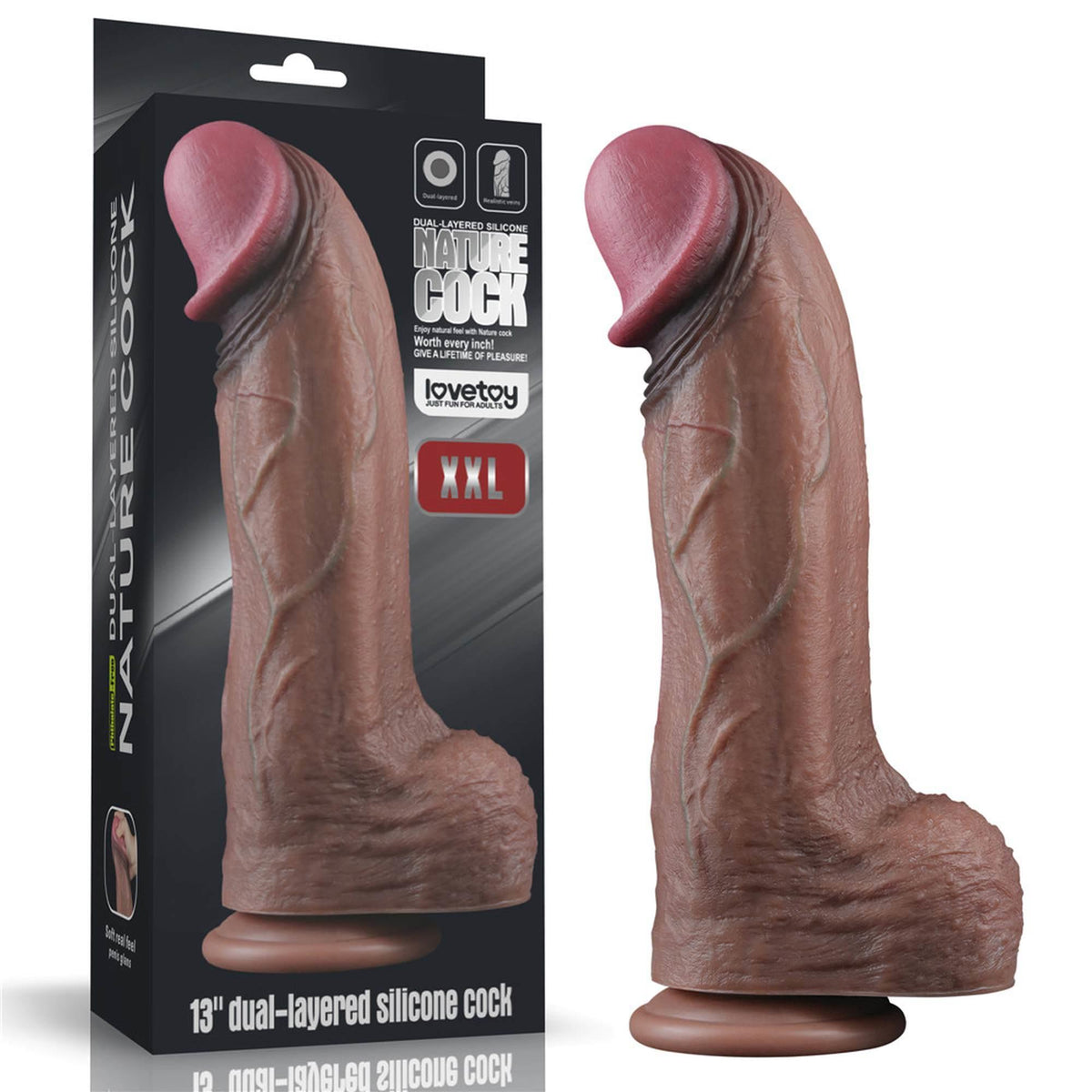 11-13"""" Dual Layered Silicone Cock XXL-11