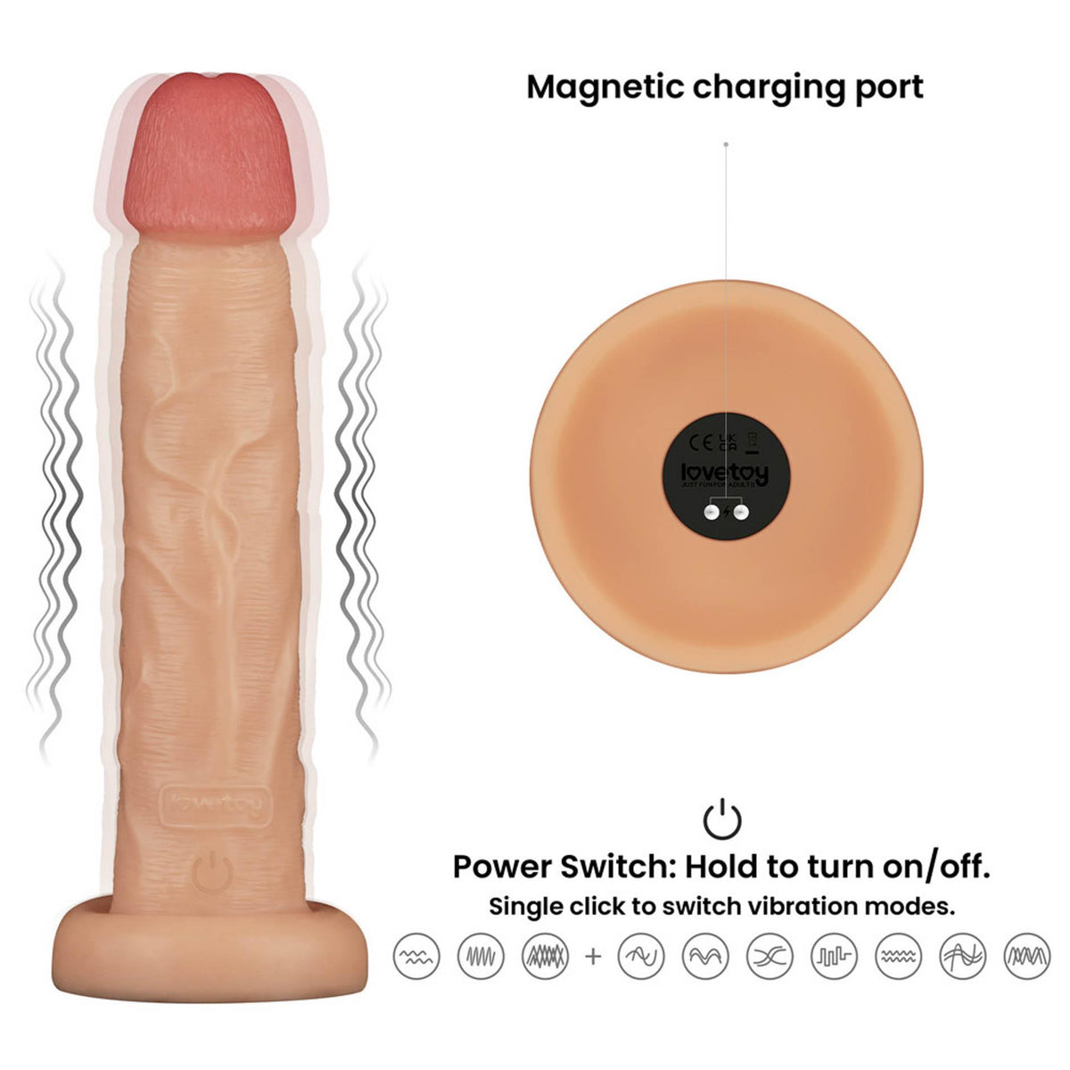 12-10'' Vibrating Power Basics Cock-12