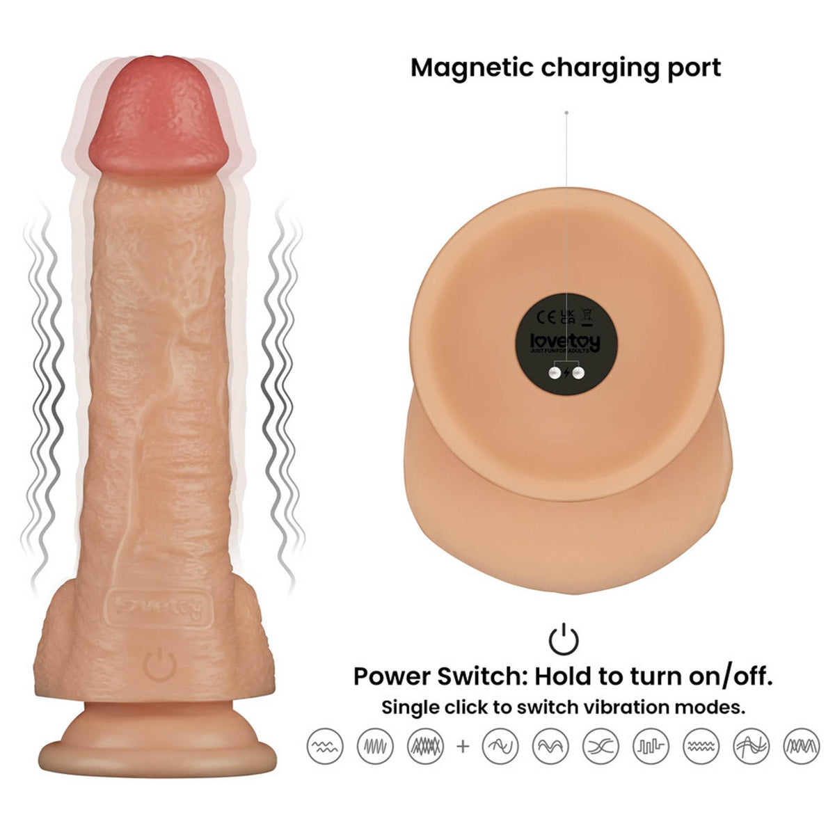 12-8'' Vibrating Power Basics Cock-12