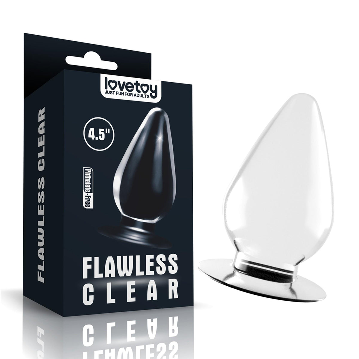 12-Flawless Clear Anal Plug 4.5''-12
