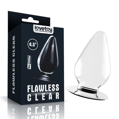 12-Flawless Clear Anal Plug 4.5''-12