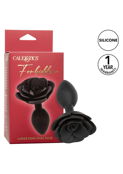 12-Korek analny silikonowy Calexotics Forbidden Rose duży czarny-12