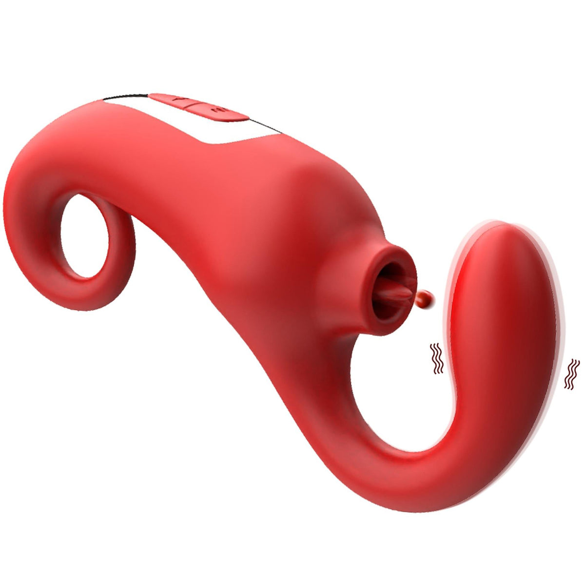 12-Silikonowy stymulator łechtaczki Merfi liżący języczek 10 wibracji USB-12