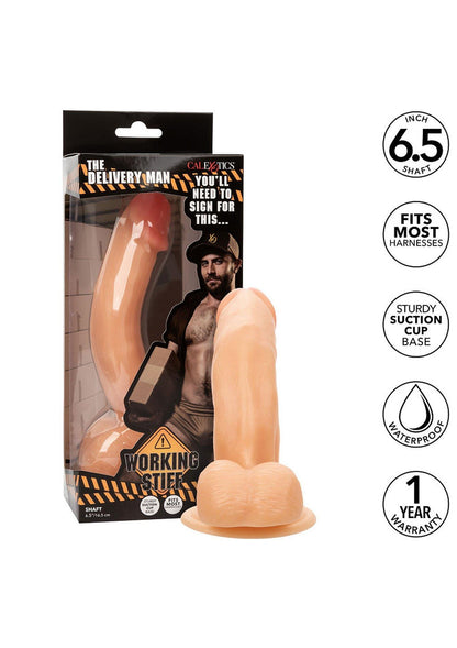 13-Dildo realistyczne Working Stiff The Delivery Man jasny odcień skóry-13