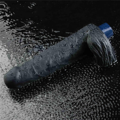 15-Realistyczne dildo wibrujące Lovetoy Real Softee czarne USB 23 cm-15