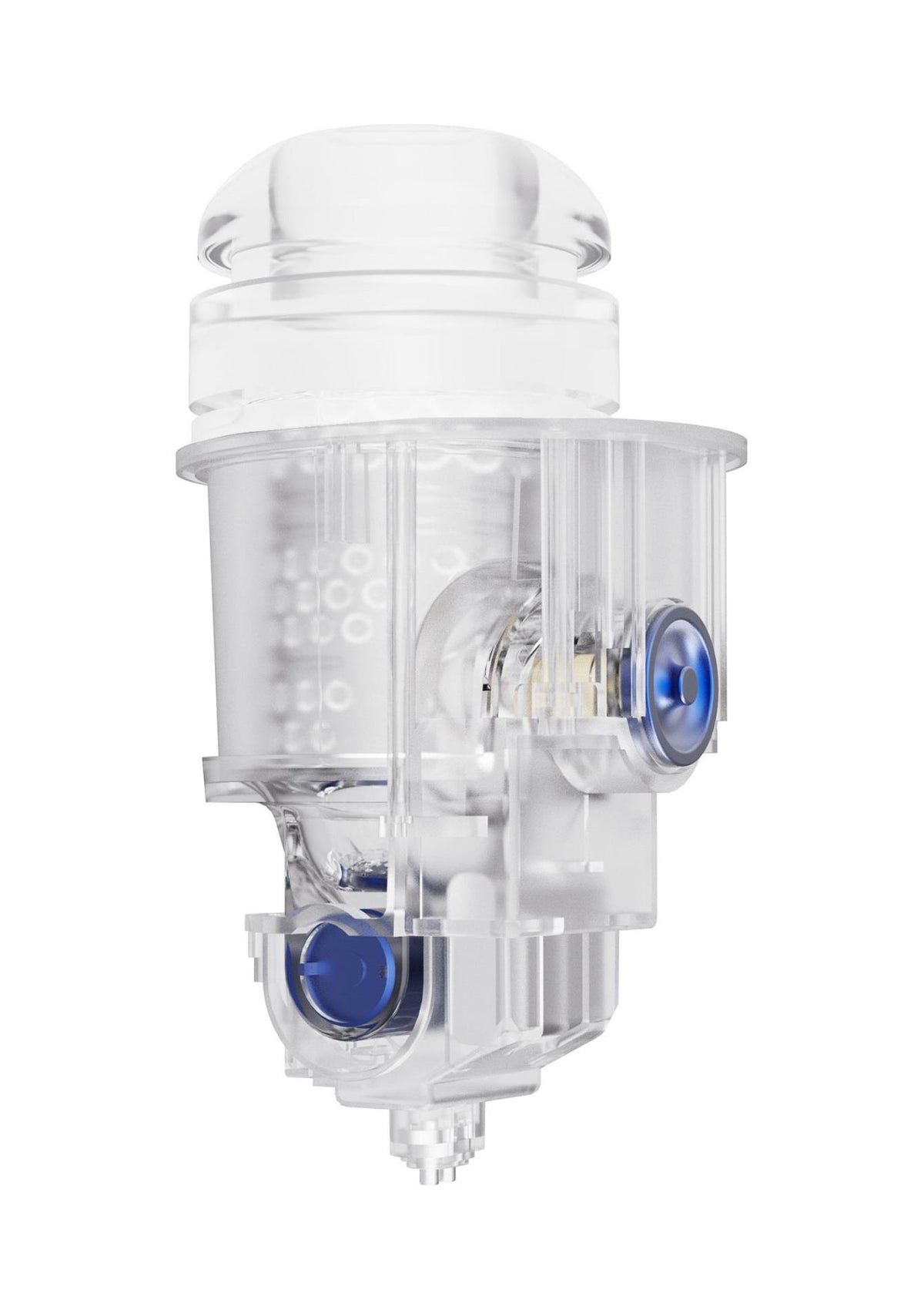 12-Masturbator Fusion X Aqua Bubble z wibracją niebieski-12