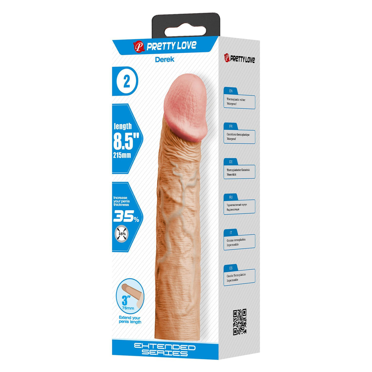 12-Przedłużka Derek Pretty Love TPR wodoodporna 8.5"-12