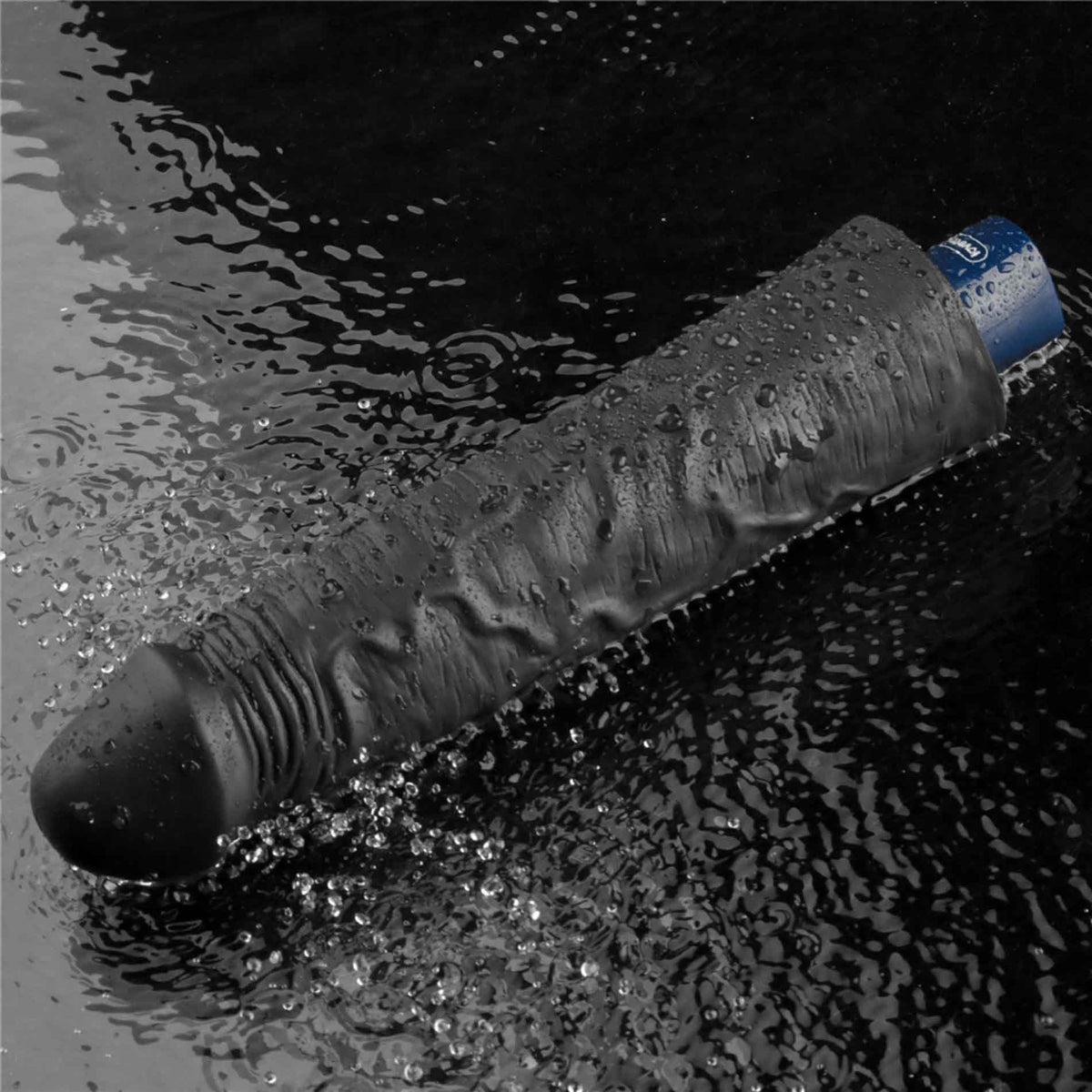 12-Realistyczne dildo wibrujące Lovetoy Softee czarne USB 24 cm-12