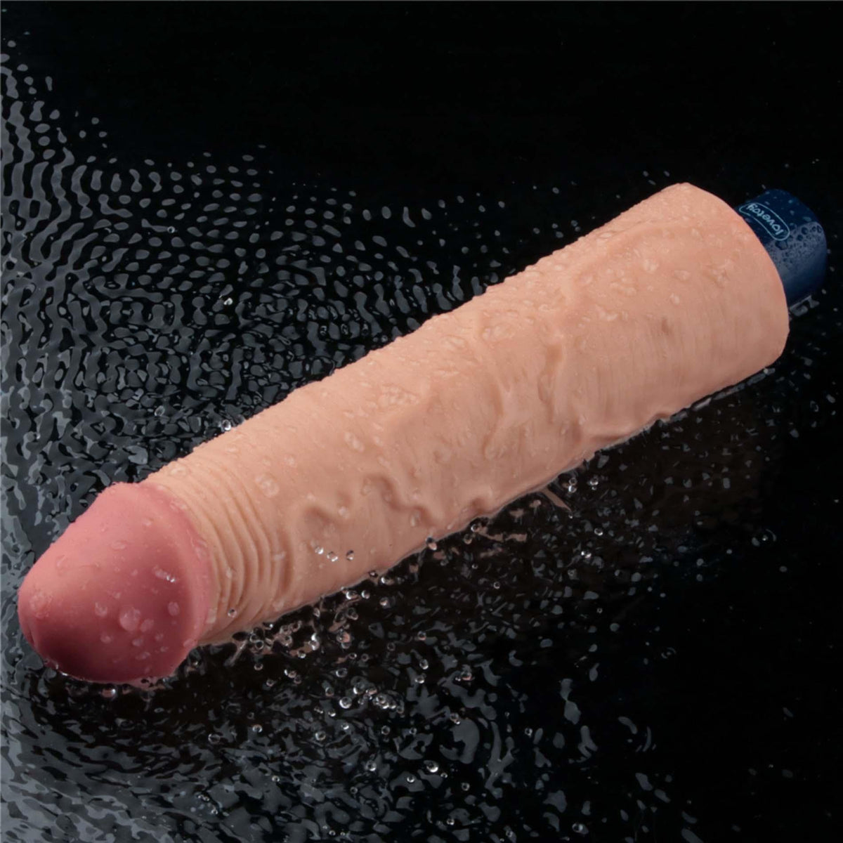 14-9.5" REAL SOFTEE Rechargeable TPE Vibrating Dildo(Flesh)-14