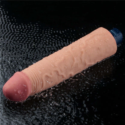14-9.5" REAL SOFTEE Rechargeable TPE Vibrating Dildo(Flesh)-14