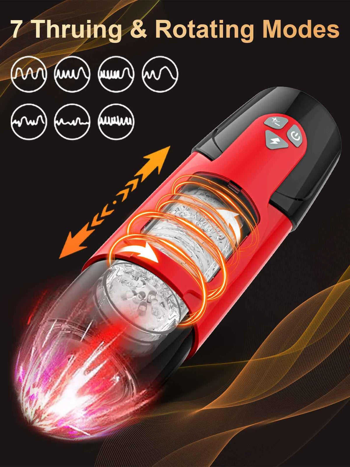 15-Masturbator obrotowo teleskopowy Lovesecret LS05 z aplikacją 27 cm-15