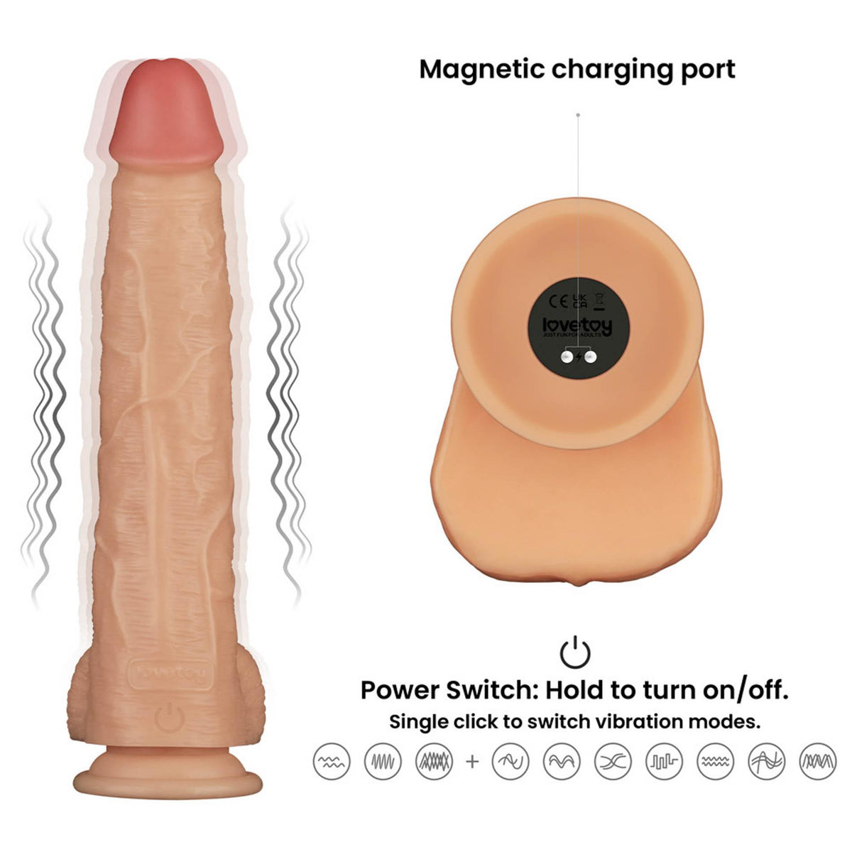 12-11'' Vibrating Power Basics Cock-12