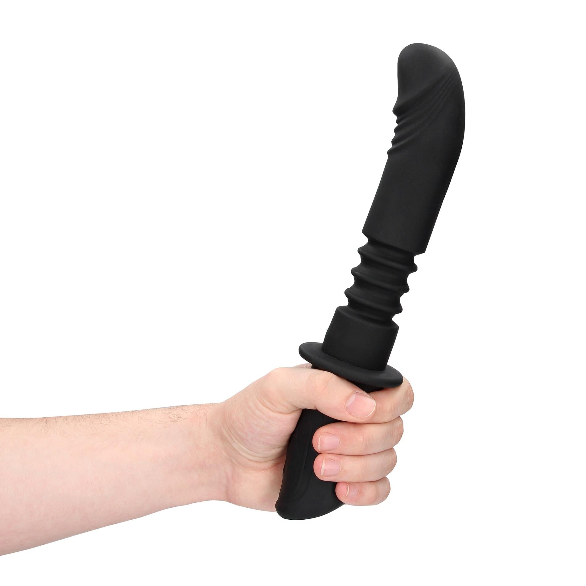13-Hand Held Vibrating and Thrusting Sex Machine - Black-13