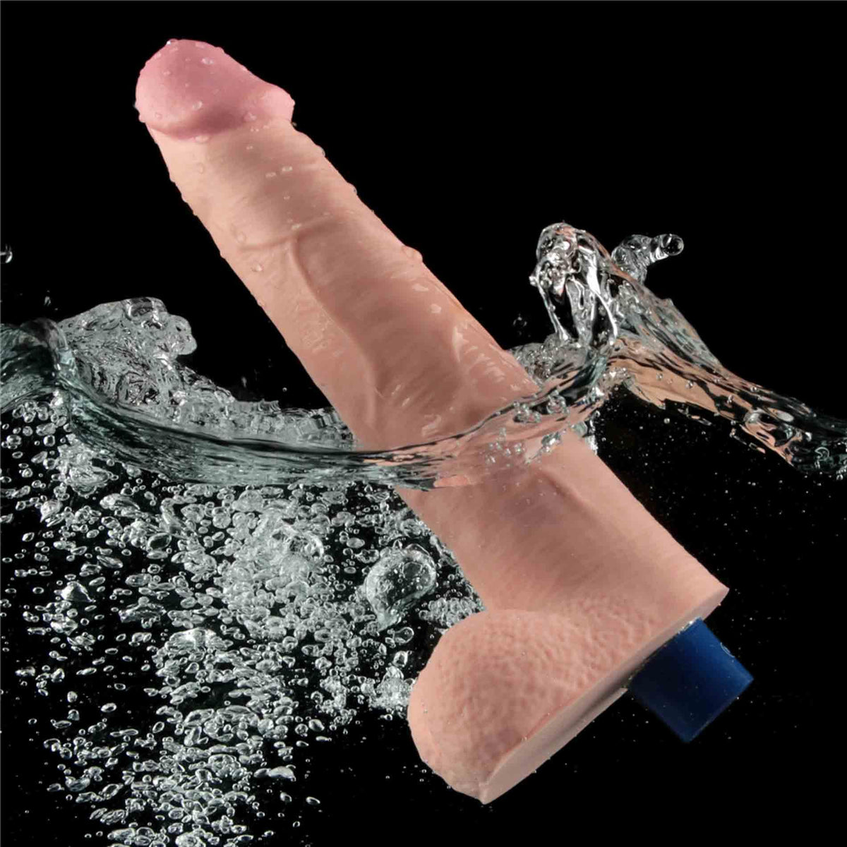 13-Dildo realistyczne wibrujące Lovetoy Softee TPE cieliste USB 26,5 cm-13