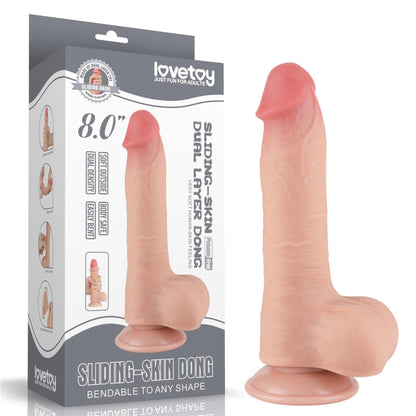 15-8'' Sliding Skin Dual Layer Dong Flesh-15