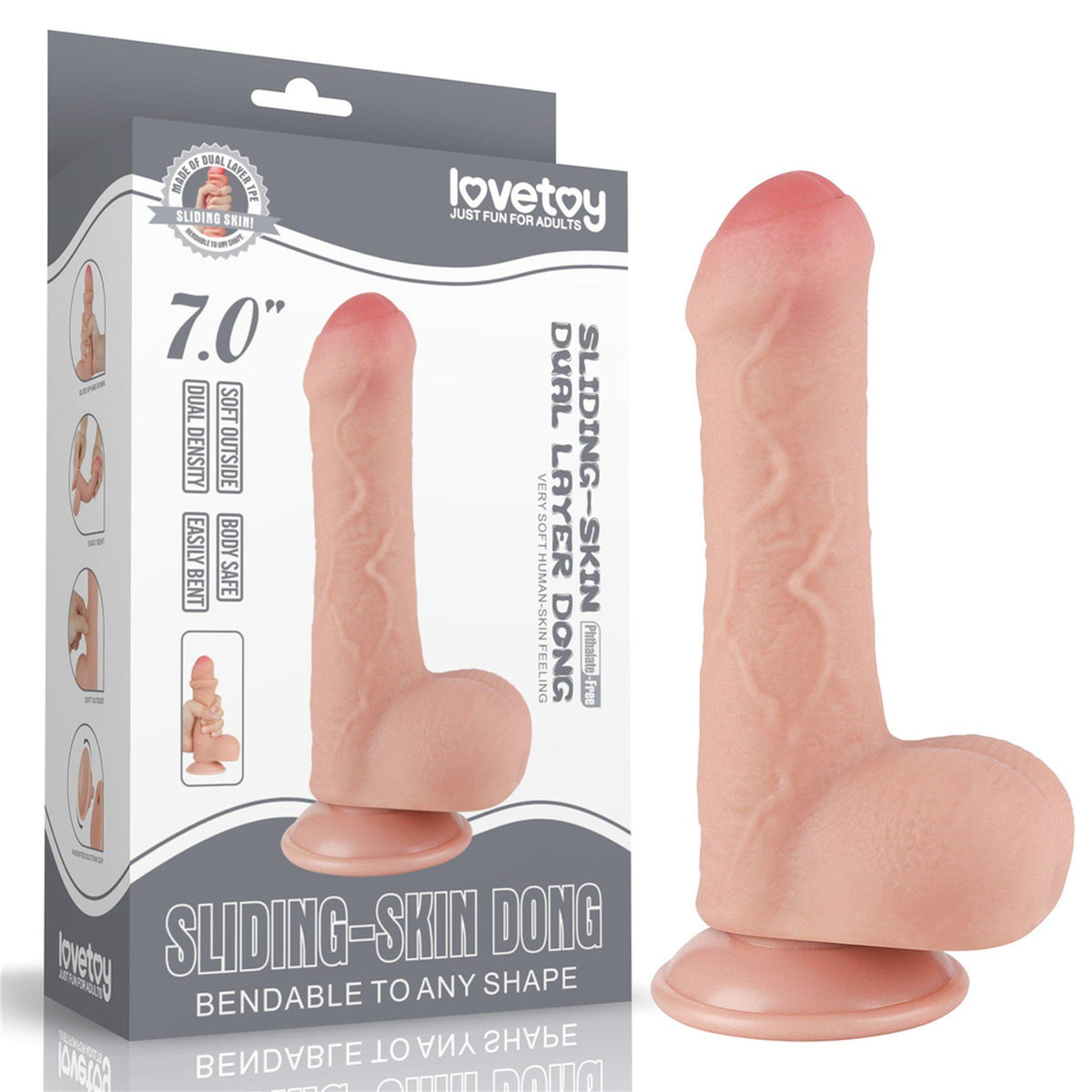 13-7'' Sliding Skin Dual Layer Dong Flesh-13