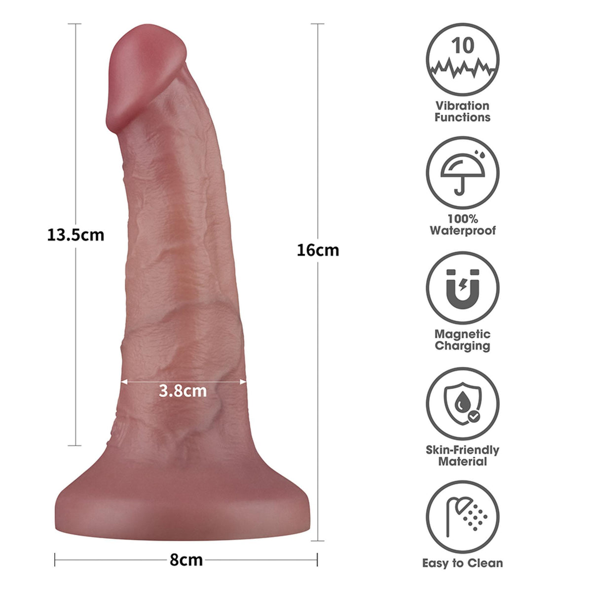 13-6'' Vibrating Dual Density Power Cock-13