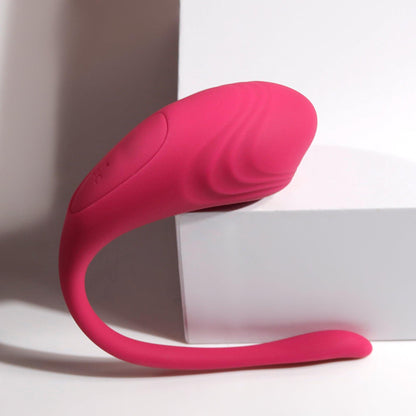 15-Jajeczko wibrujące App Love z aplikacją czerwone silikonowe 9,6 cm-15