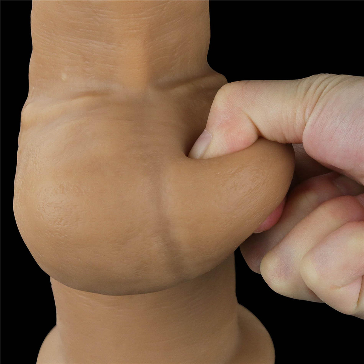 13-Dildo realistyczne dwuwarstwowe silikonowe z uchwytem Lovetoy 30 cm-13