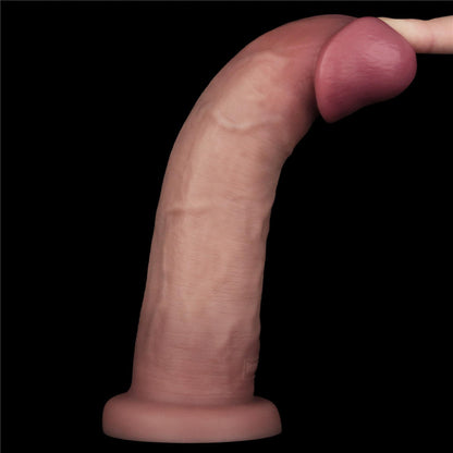 15-9" Vibrating Sliding Skin Pro II Dual Layer Silicone Dong-15