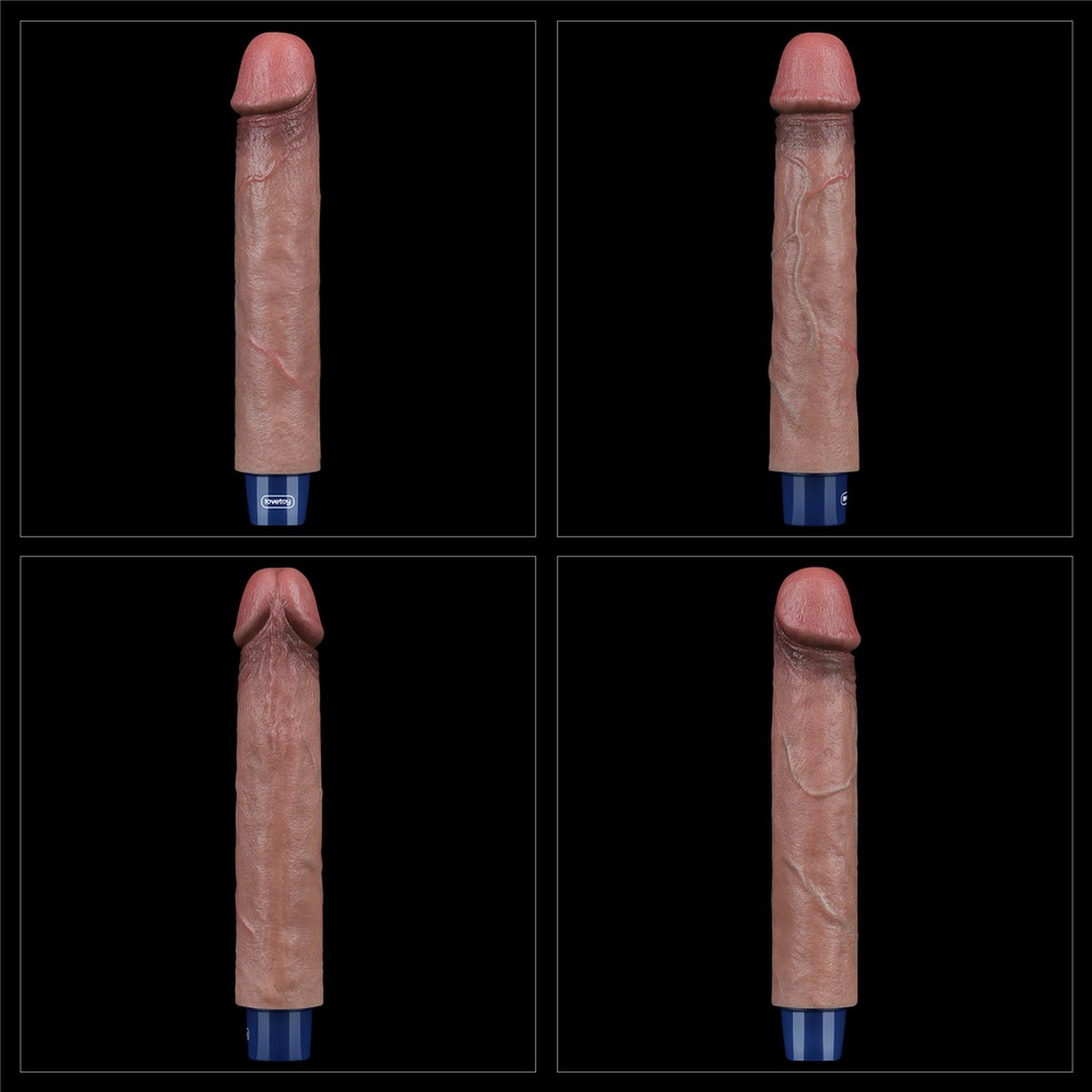 13-9" REAL SOFTEE Rechargeable Silicone Vibrating Dildo-13