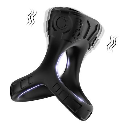 15-Pierścień wibrujący Mechay Black B Series Joy silikonowy USB 9 funkcji-15