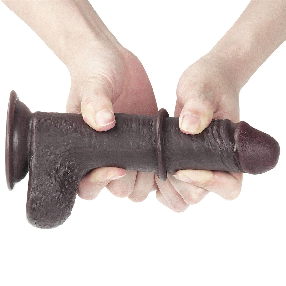13-7'' Sliding Skin Dual Layer Dong - Black-13