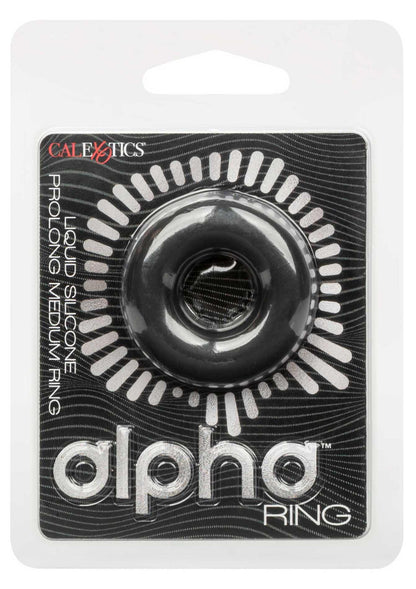 14-Pierścień erekcyjny silikonowy Calexotics Alpha Prolong Medium czarny-14