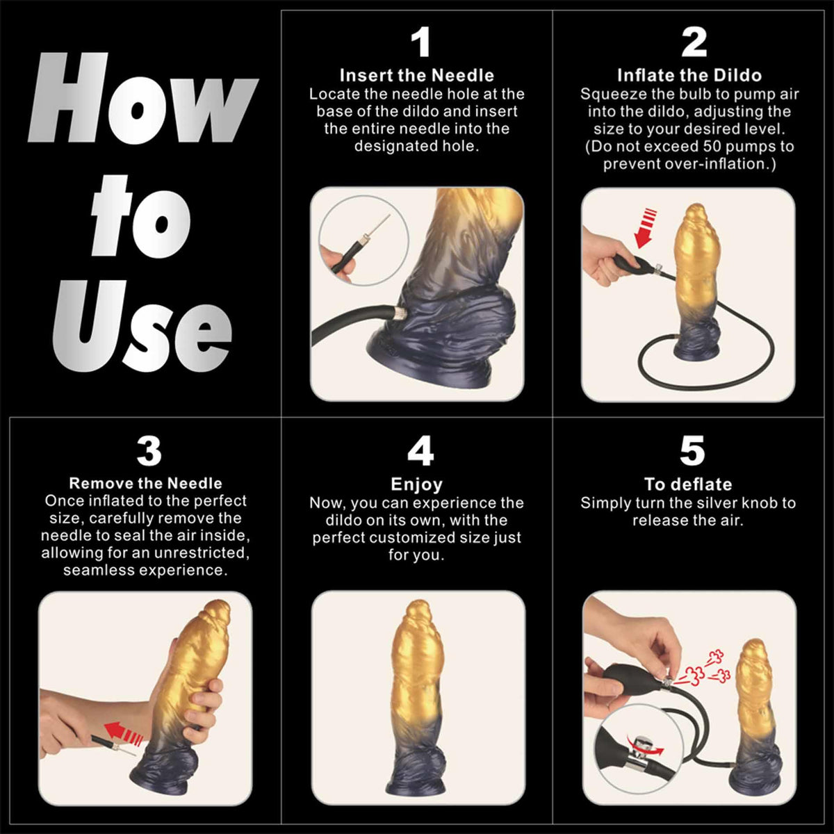 14-10'' Dual Density Silicone Inflatable Dildo-14
