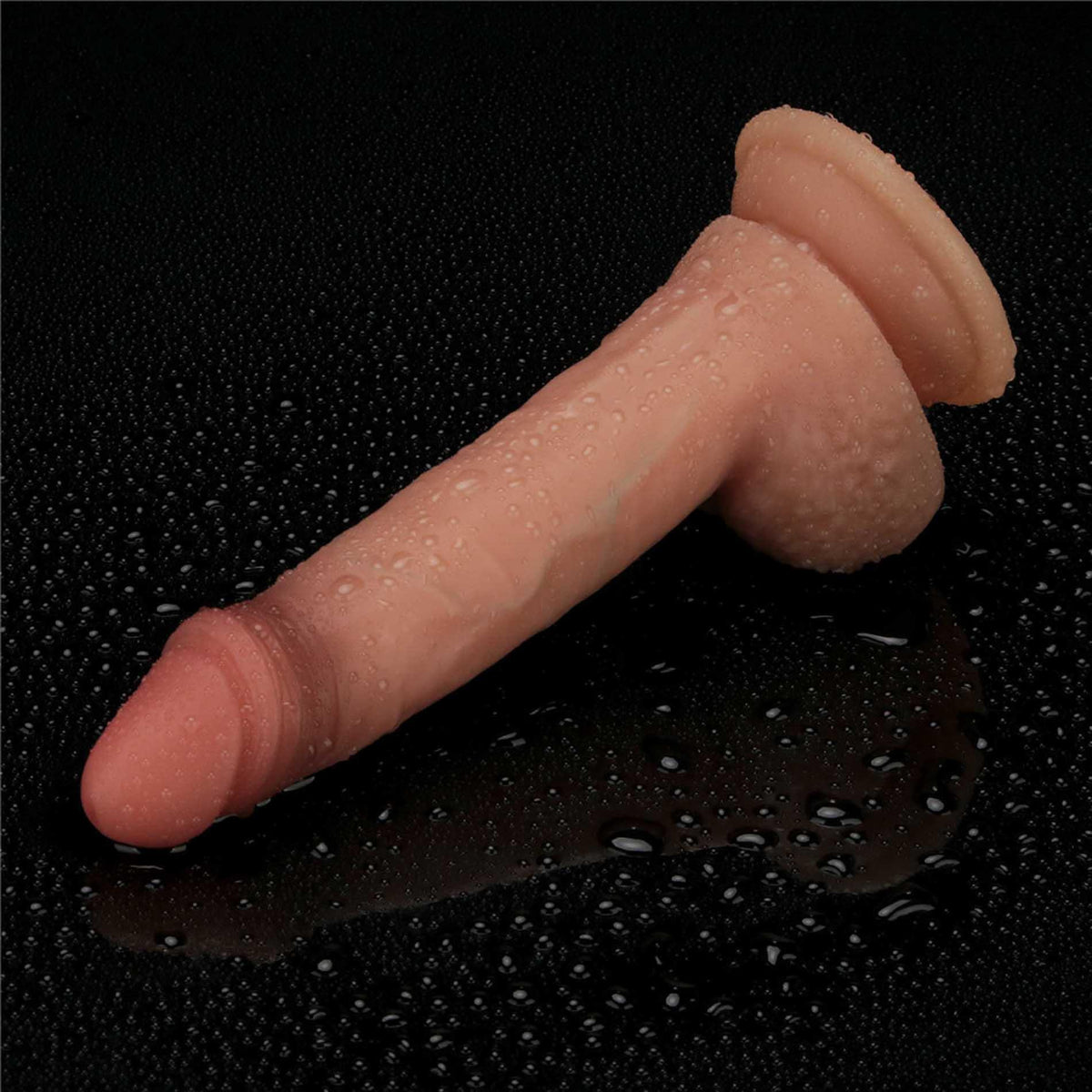 14-7.5'' Sliding Skin Pro Dual Layer Silicone Dong-14