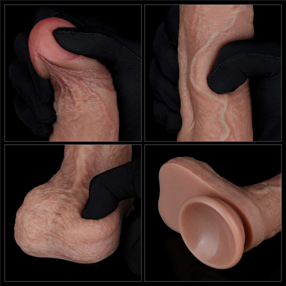 16-8.5'' Dual Layered Silicone Cock-16