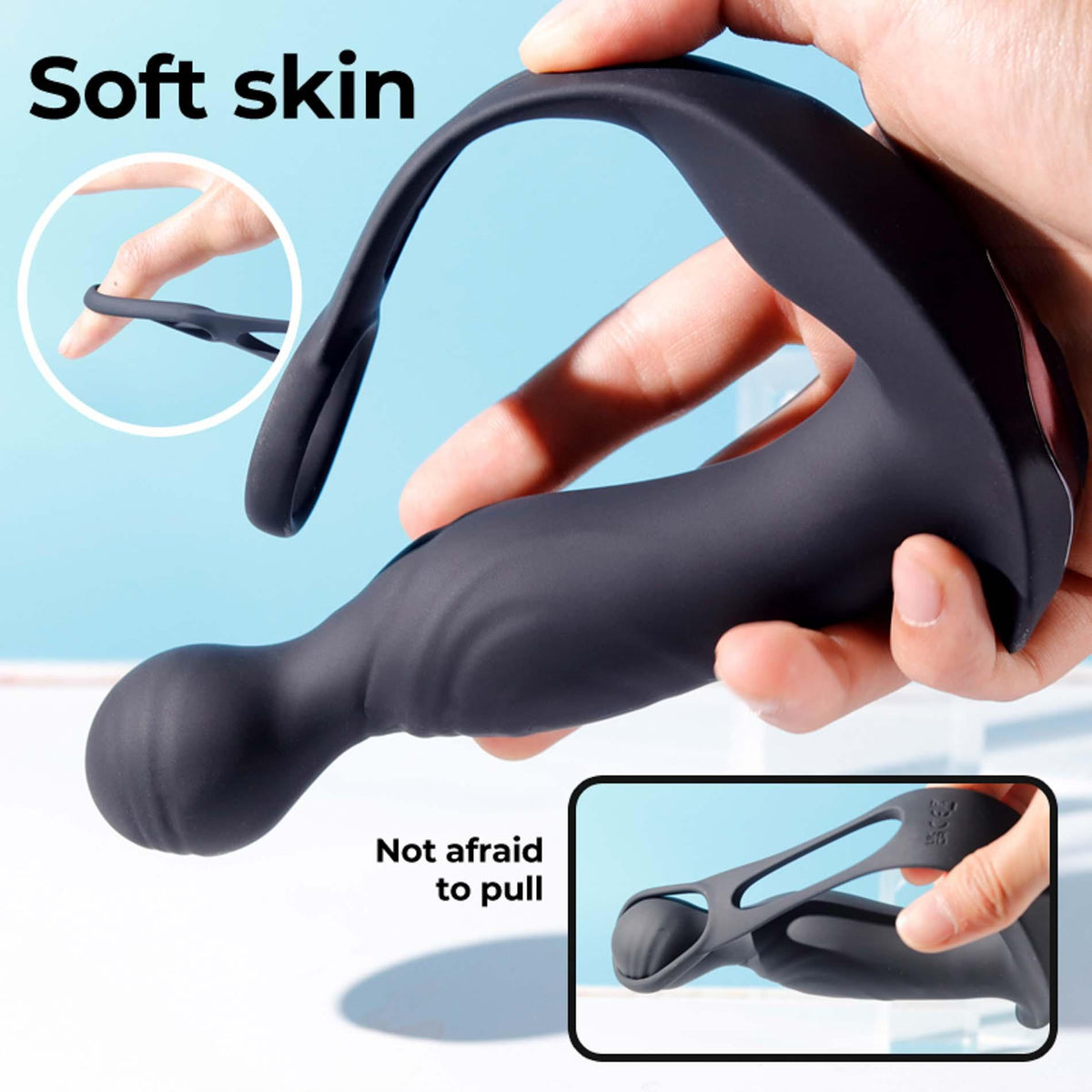 18-Masażer prostaty falujący z pilotem B-Series Cute silikonowy USB 15 cm-18